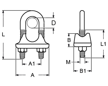 Serre câble à étrier INOX SEI - accessoire pour câble - Manut Access