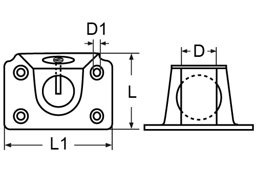 Embase de chandelier inox