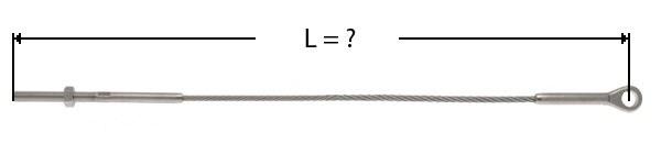 Câble avec sertissage d'une tige filetée